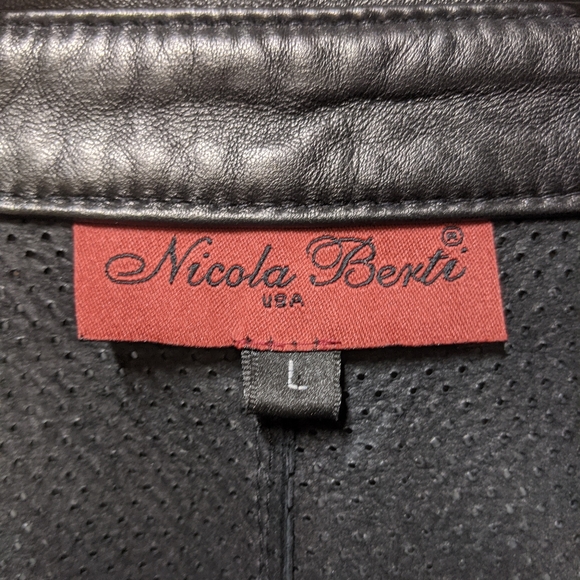 Nicola Berti - Large Perforated Leather Jacket - Picture 5 of 6